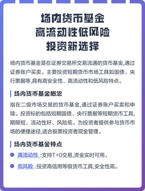 场内货币基金 高流动性低风险投资新选择